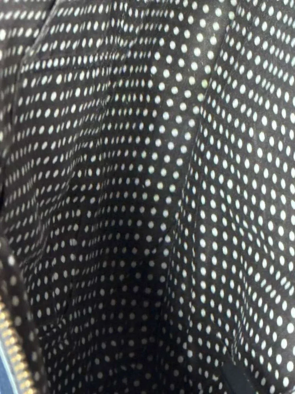 Kate Spade Black Pebbled Leather Berkshire Hobo Bag Polka Dot Lining Large
